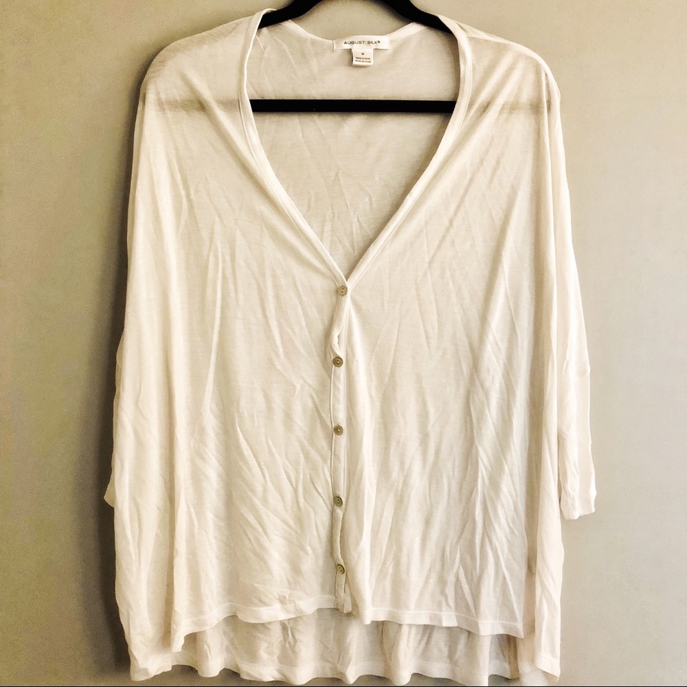 White M August Silk Blouse